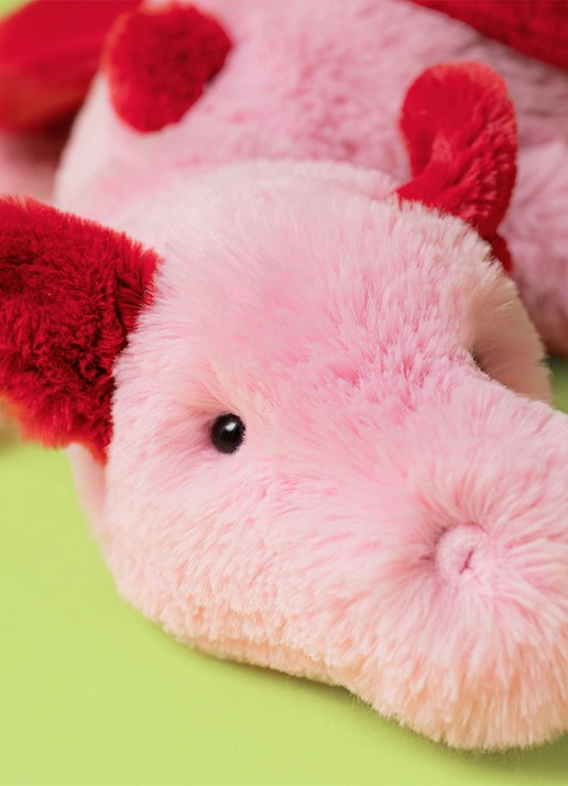 Jellycat Draak Knuffel 12 cm - detail 4 roze