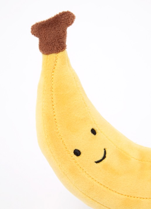 Jellycat Fabolous Fruit Banana knuffel 17 cm - voorkant 2 geel