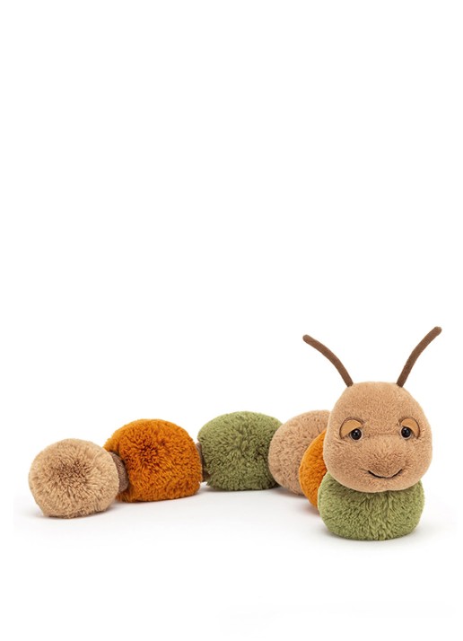 Jellycat Figgy Caterpillar knuffel 60 cm - voorkant multicolor