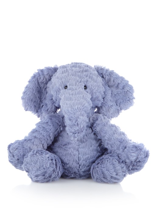 Jellycat Fuddlewuddle Elephant knuffel 22 cm - voorkant blauw