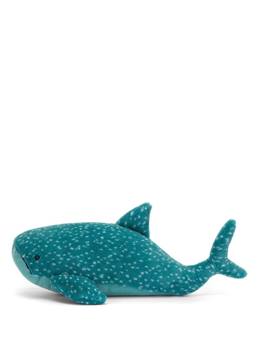 Jellycat Gobfrey Whale Shark knuffel 40 cm - detail blauw
