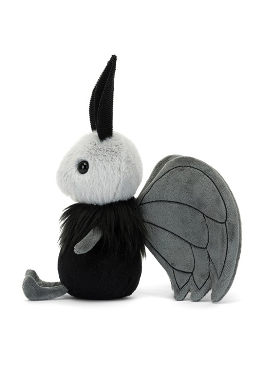 Jellycat Miff Mothman knuffel 21 cm - detail 5 zwart