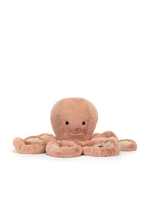 Jellycat Odell Octopus knuffel 140 cm - voorkant 5 oudroze