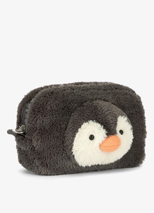 Jellycat Peanut Penguin etui  - detail zwart