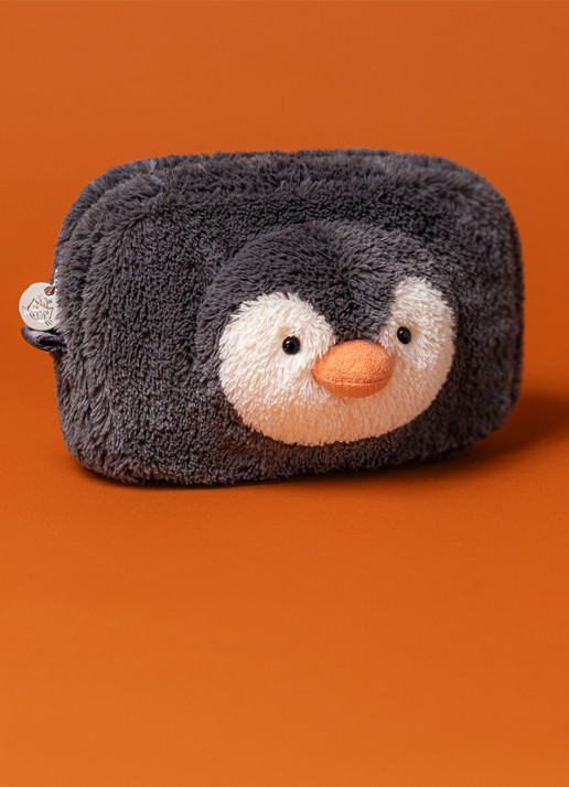 Jellycat Peanut Penguin etui  - voorkant 7 zwart