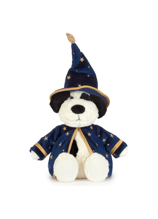 Jellycat Rufferty Puppy Wizard Outfit knuffel 31 cm - detail 3 donkerblauw