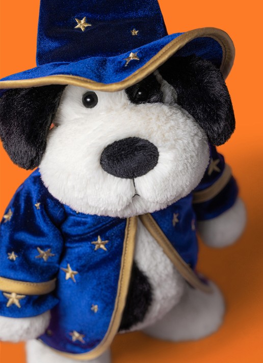Jellycat Rufferty Puppy Wizard Outfit knuffel 31 cm - detail 4 donkerblauw