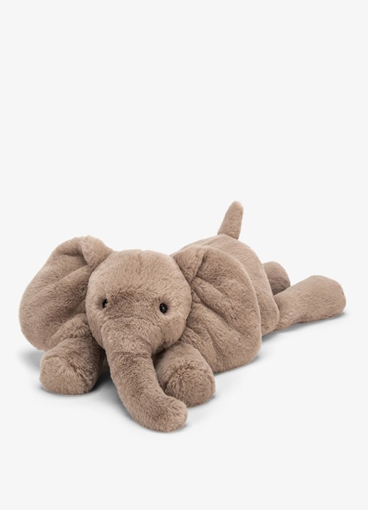Jellycat Smudge Elephant knuffel 13 cm - voorkant grijs