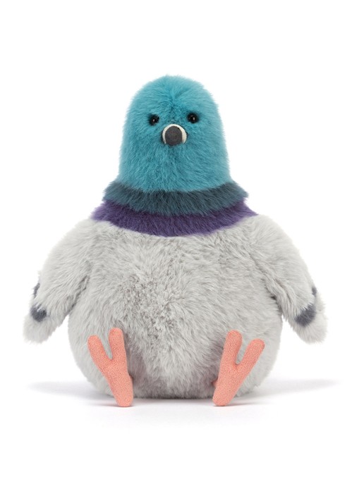 Jellycat Strutton Pigeon knuffel 22 cm  - voorkant 2 blauw