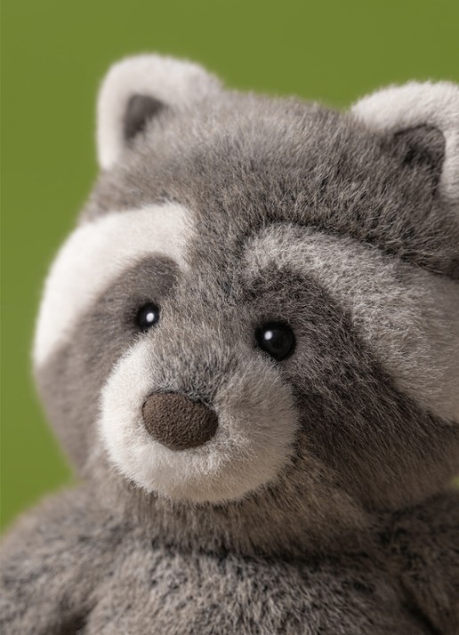 Jellycat Trixiwoo Raccoon knuffel 24 cm - voorkant 6 beige