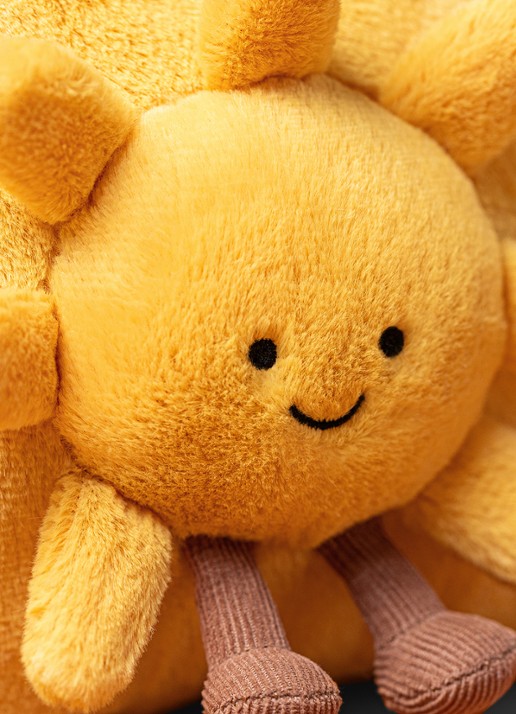 Jellycat Zon etui 13 cm - detail 4 geel