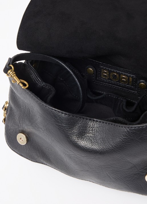 Jérôme Dreyfuss Bobi crossbodytas van geitenleer - detail 3 zwart
