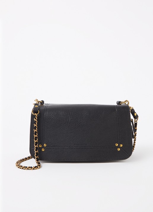 Jérôme Dreyfuss Bobi crossbodytas van geitenleer - voorkant 2 zwart