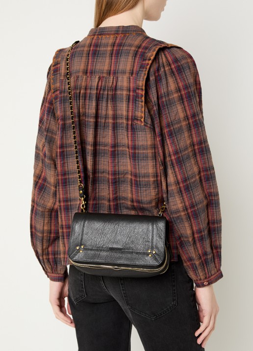 Jérôme Dreyfuss Bobi crossbodytas van geitenleer - voorkant 2 zwart