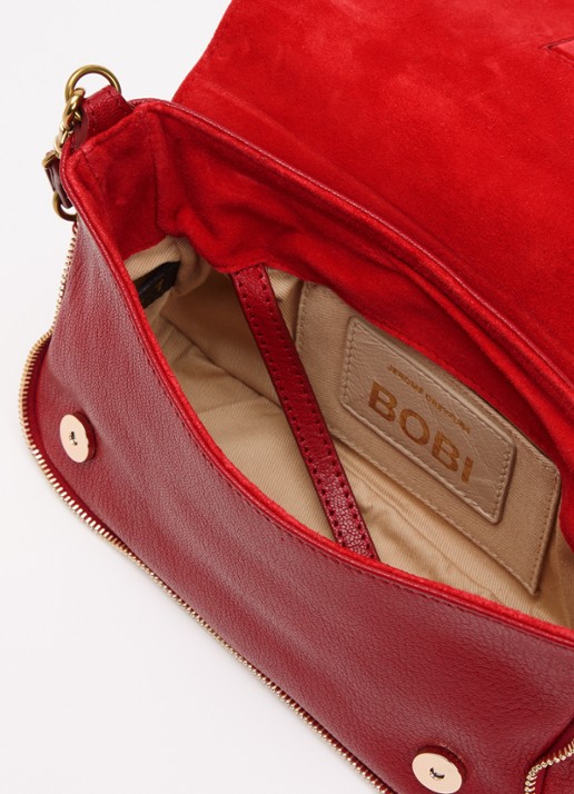 Jérôme Dreyfuss Bobi S crossbodytas van geitenleer met afneembare schouderriem - detail 3 rood