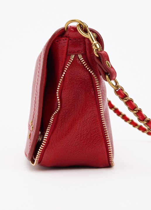 Jérôme Dreyfuss Bobi S crossbodytas van geitenleer met afneembare schouderriem - detail 4 rood