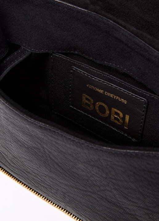Jérôme Dreyfuss Bobi S crossbodytas van geitenleer  - detail 2 zwart