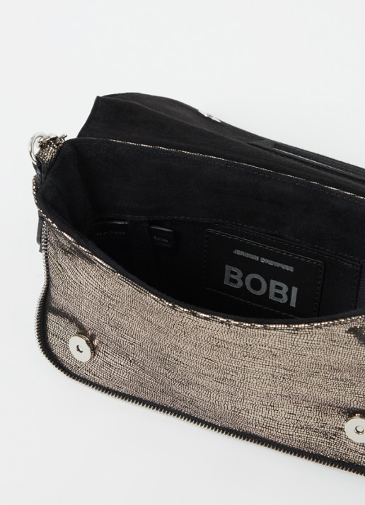 Jérôme Dreyfuss Bobi S crossbodytas van geitenleer  - detail zilver