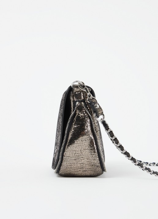 Jérôme Dreyfuss Bobi S crossbodytas van geitenleer  - detail 2 zilver