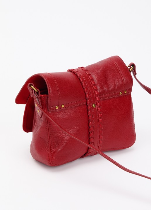 Jérôme Dreyfuss Harry S crossbodytas van geitenleer met verstelbare schouderriem - achterkant rood