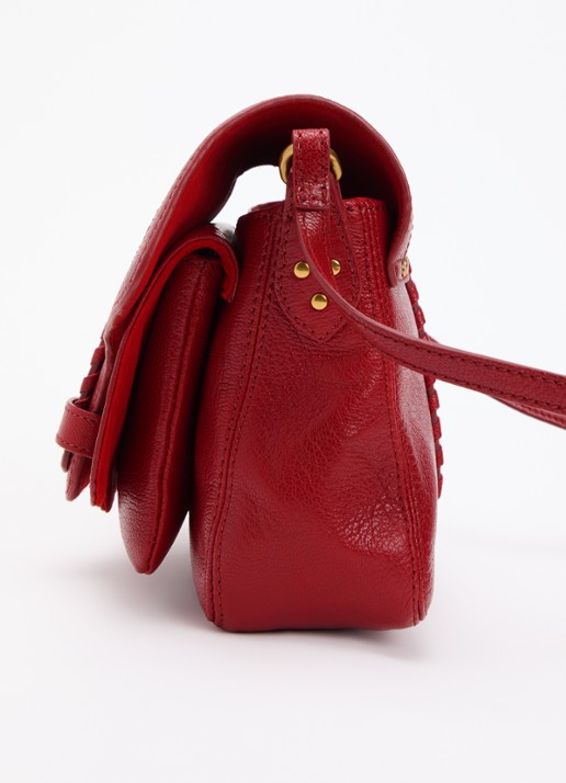 Jérôme Dreyfuss Harry S crossbodytas van geitenleer met verstelbare schouderriem - detail 3 rood