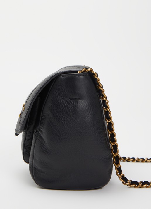 Jérôme Dreyfuss Lulu crossbodytas van kalfsleer met geitenleren details - detail 6 zwart