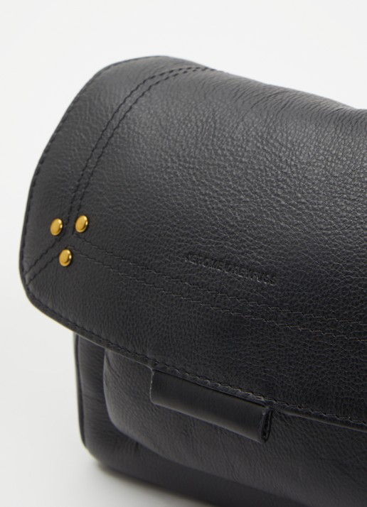 Jérôme Dreyfuss Lulu crossbodytas van kalfsleer met geitenleren details - detail 7 zwart