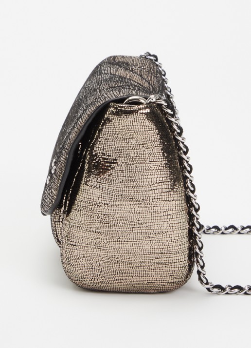 Jérôme Dreyfuss Lulu S crossbodytas van geitenleer - detail 5 goud
