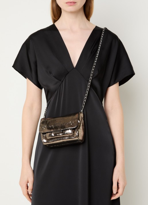 Jérôme Dreyfuss Lulu S crossbodytas van geitenleer - voorkant 2 goud