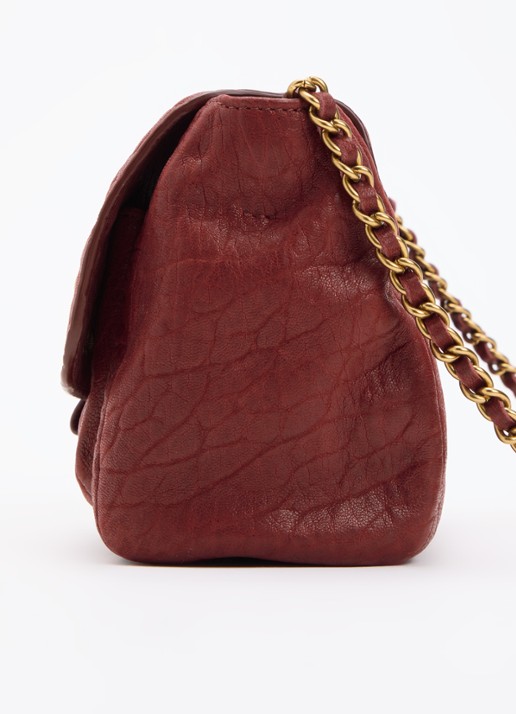 Jérôme Dreyfuss Lulu S crossbodytas van lamsleer met afneembare schouderriem - detail 4 bordeauxrood