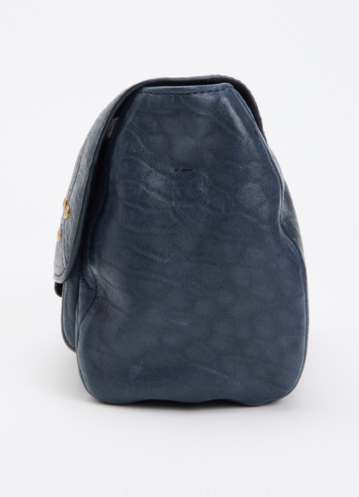 Jérôme Dreyfuss Lulu S crossbodytas van lamsleer met afneembare schouderriem - detail 3 donkerblauw