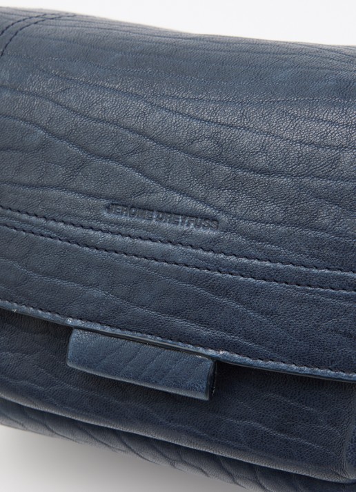 Jérôme Dreyfuss Lulu S crossbodytas van lamsleer met afneembare schouderriem - detail 4 donkerblauw