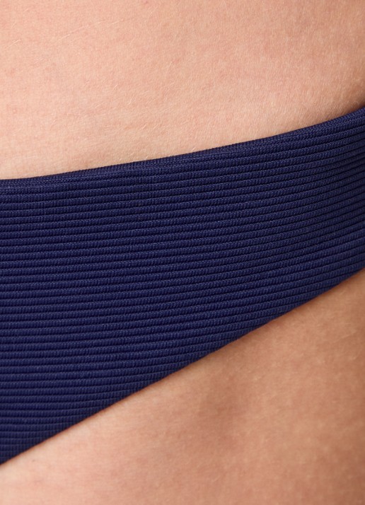 JETS Australia Isla bikinislip met ribstructuur - detail 3 donkerblauw