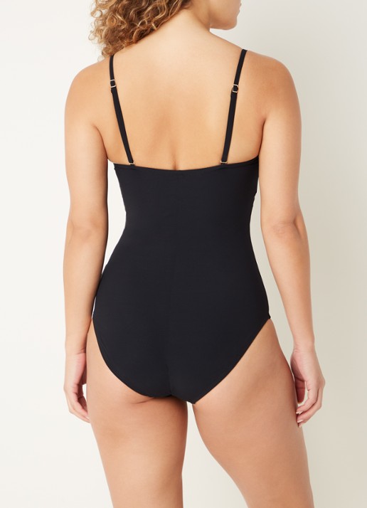 JETS Australia Jetset bandeau badpak met afneembare bandjes - achterkant 4 zwart