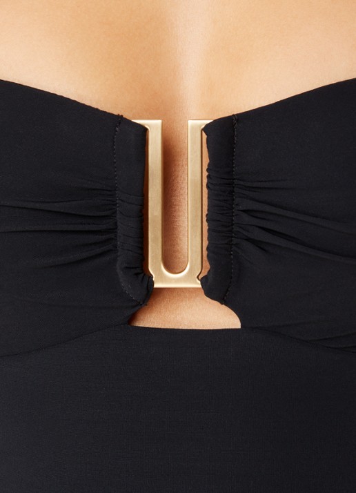 JETS Australia Jetset bandeau badpak met afneembare bandjes - detail 3 zwart