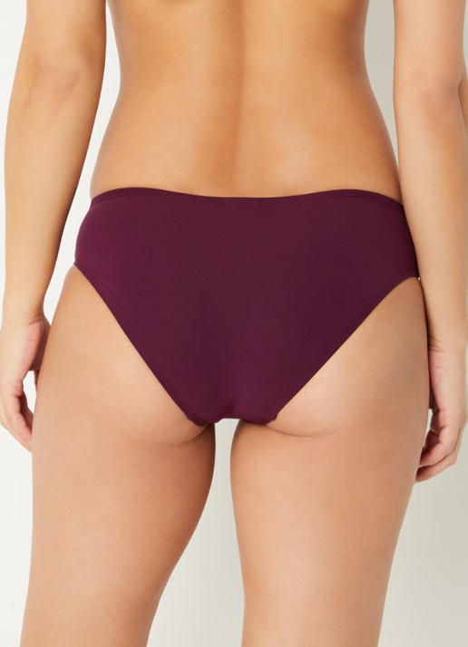 JETS Australia Jetset bikinislip met cut-out detail - achterkant aubergine