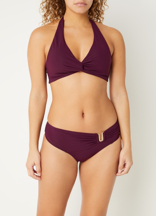 JETS Australia Jetset bikinislip met cut-out detail - voorkant 5 aubergine