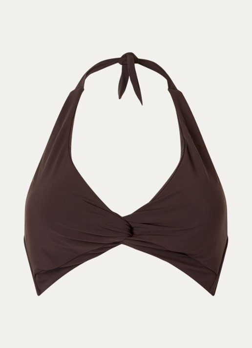 JETS Australia Jetset bikinitop met uitneembare vulling - voorkant chocoladebruin