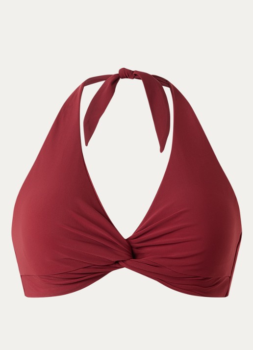 JETS Australia Jetset bikinitop met uitneembare vulling - voorkant bordeauxrood