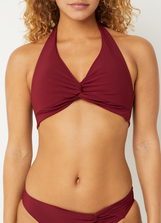 JETS Australia Jetset bikinitop met uitneembare vulling - voorkant 2 bordeauxrood