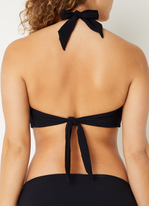JETS Australia Jetset halter bikinitop met uitneembare vulling - achterkant zwart