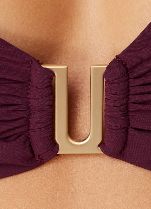 JETS Australia Jetset halter bikinitop met uitneembare vulling - detail 2 aubergine