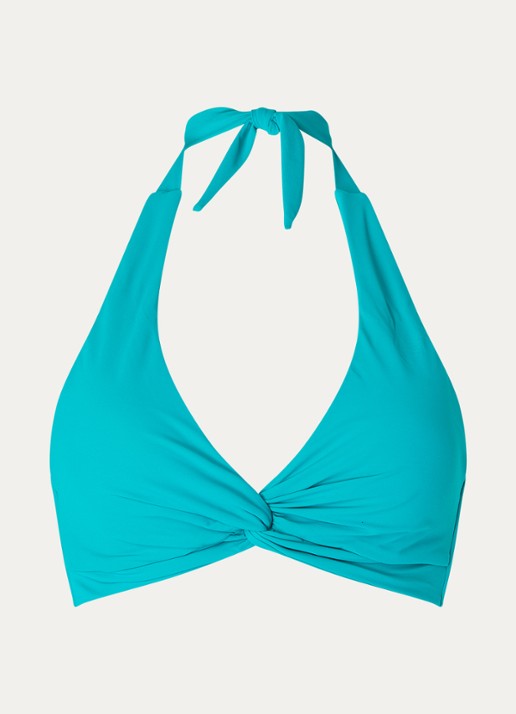 JETS Australia Jetset halter bikinitop met uitneembare vulling - voorkant zeegroen