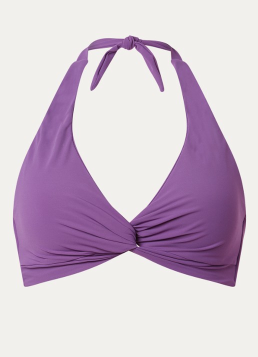 JETS Australia Jetset halter bikinitop met uitneembare vulling - voorkant paars
