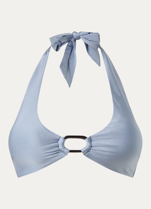 JETS Australia Triangel bikinitop met uitneembare vulling - voorkant 4 staalblauw