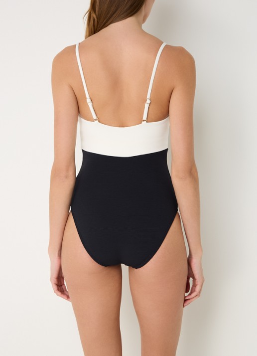 JETS Australia Versa Rib badpak met uitneembare vulling - achterkant zwart