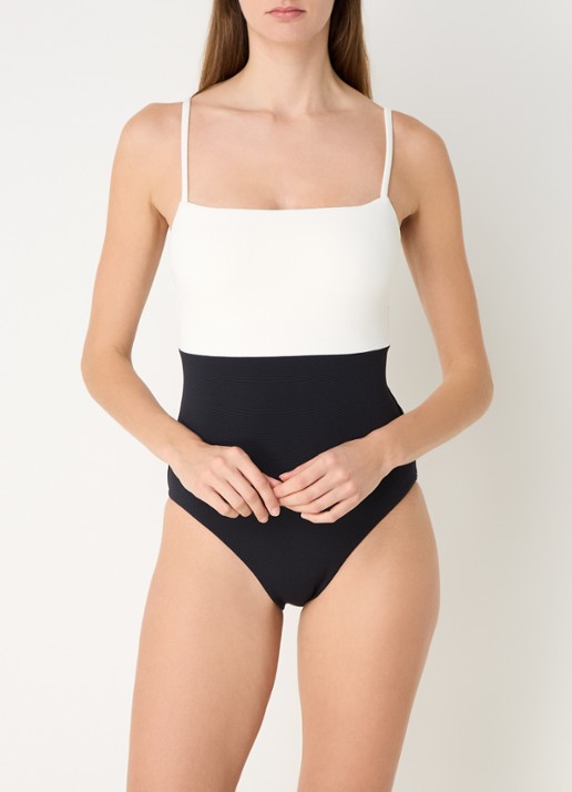 JETS Australia Versa Rib badpak met uitneembare vulling - voorkant 3 zwart