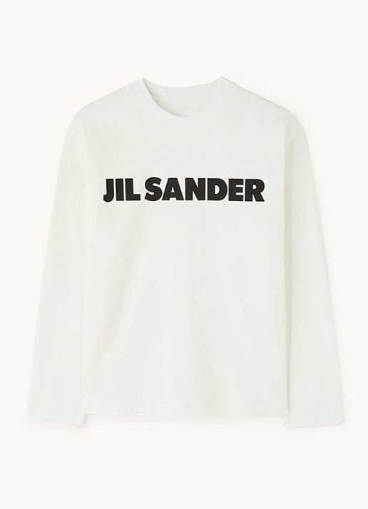 Jil Sander Longsleeve met logo - voorkant 5 wit