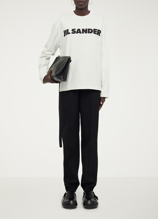Jil Sander Longsleeve met logo - voorkant 6 wit