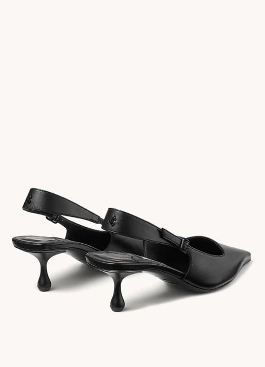 Jimmy Choo Amel 50 slingback van lamsleer - detail 5 zwart